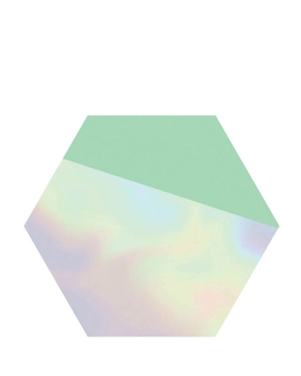 Shimmering Party Iridescent Paper Plates - 18cm (8pk)