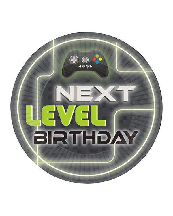 Level Up Paper Plates - 23cm (8pk)