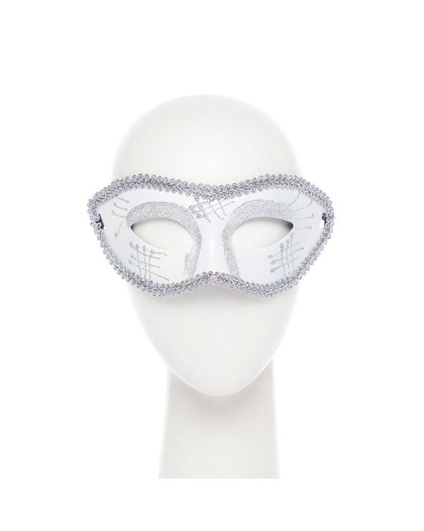 White Mask with Glitter