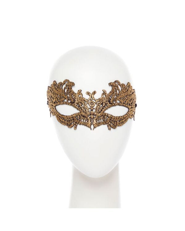 Gold Metallic Lace Mask