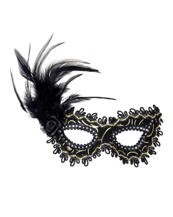 Mask with Flower and Sequins