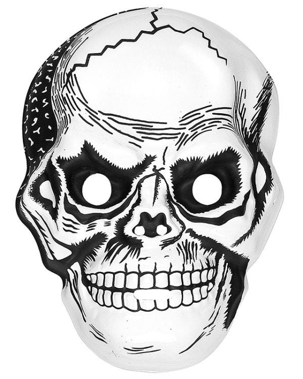 Skull Mask Plastic - Adult