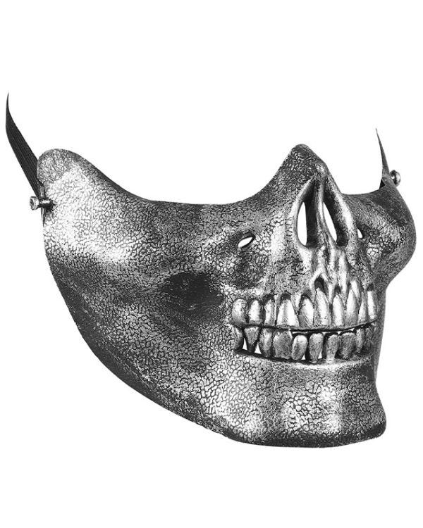 Metallic Skull Chin Mask