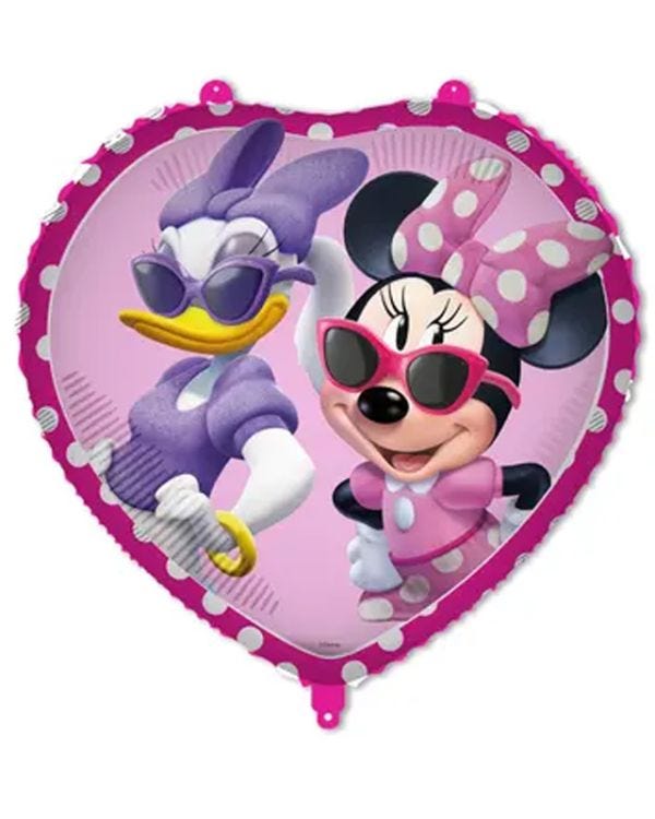 Disney Minnie Mouse 18&quot;Heart Foil Balloon with String &amp; Weight