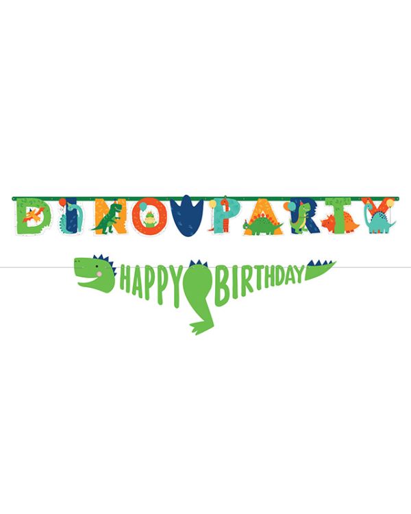 Dino-Mite Personalised Paper Letter Banner - 230cm