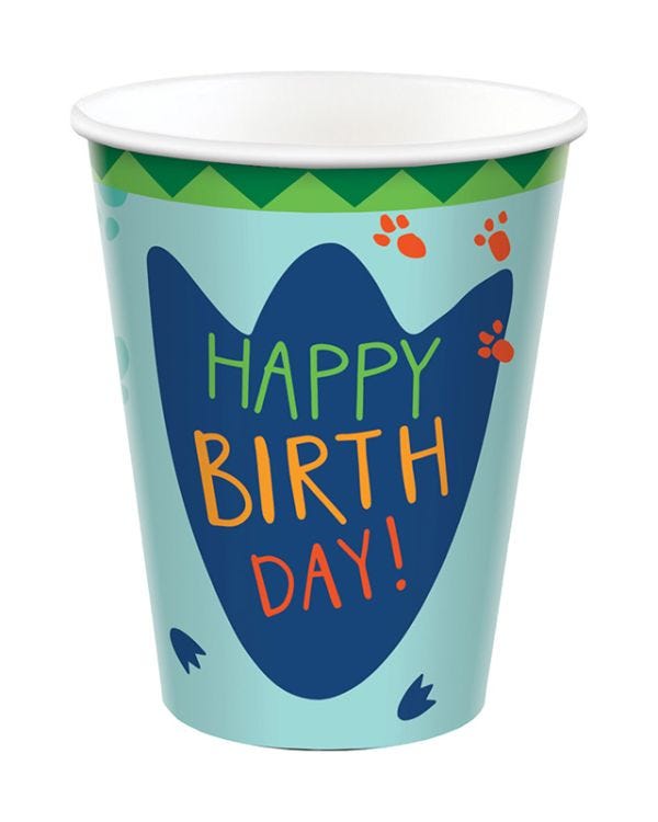 Dino-Mite Paper Cups - 250ml (8pk)