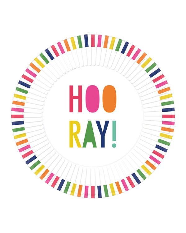 Hooray Paper Plates - 23cm (8pk)