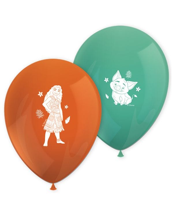 Disney Moana Party Balloons - 12&quot; Latex (8pk)