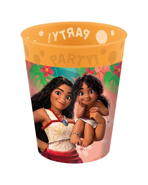 Disney Moana Party Plastic Reuseable Cups - 250ml (4pk)
