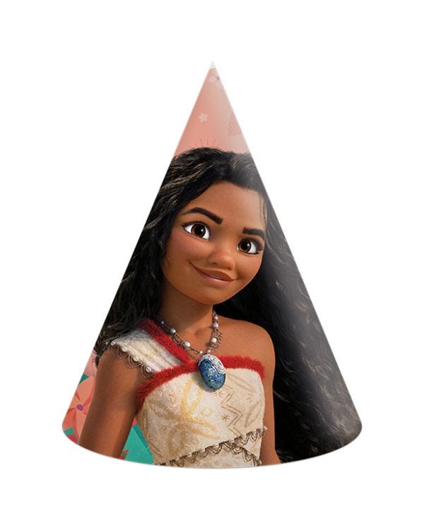 Disney Moana Party Paper Hats (6pk)