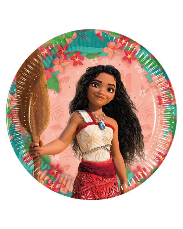 Disney Moana Party Paper Plates - 23cm (8pk)