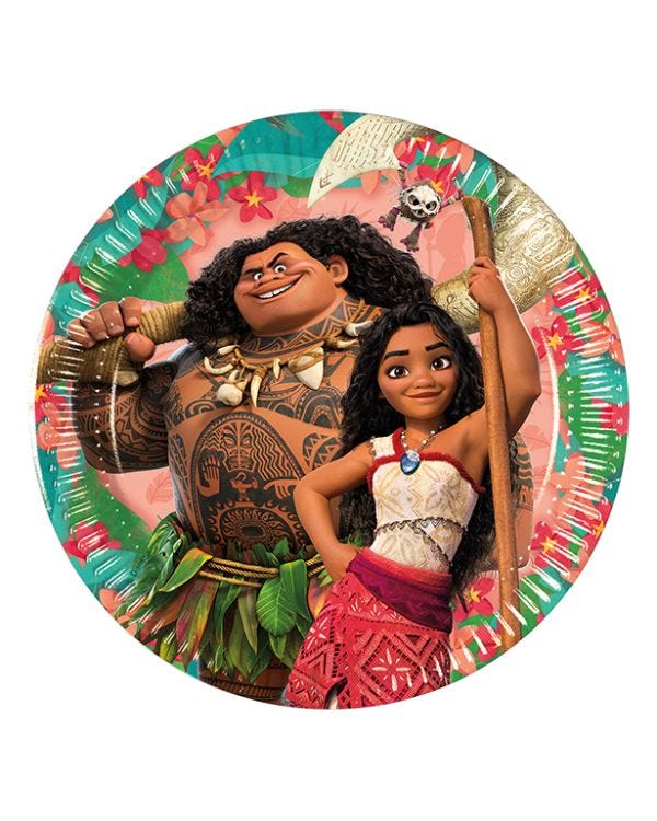 Disney Moana Party Paper Plates - 20cm (8pk)