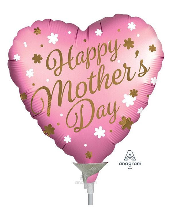 Happy Mother&#039;s Day Balloon on Stick - Foil 9&quot;