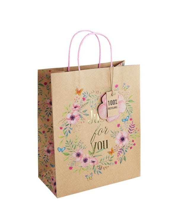 Mother&#039;s Day Floral Just for You Large Gift Bag