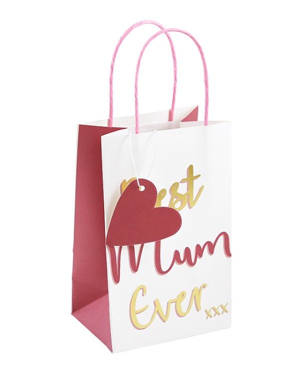 Best Mum Ever Extra Small Gift Bag - 20cm x 12.5cm