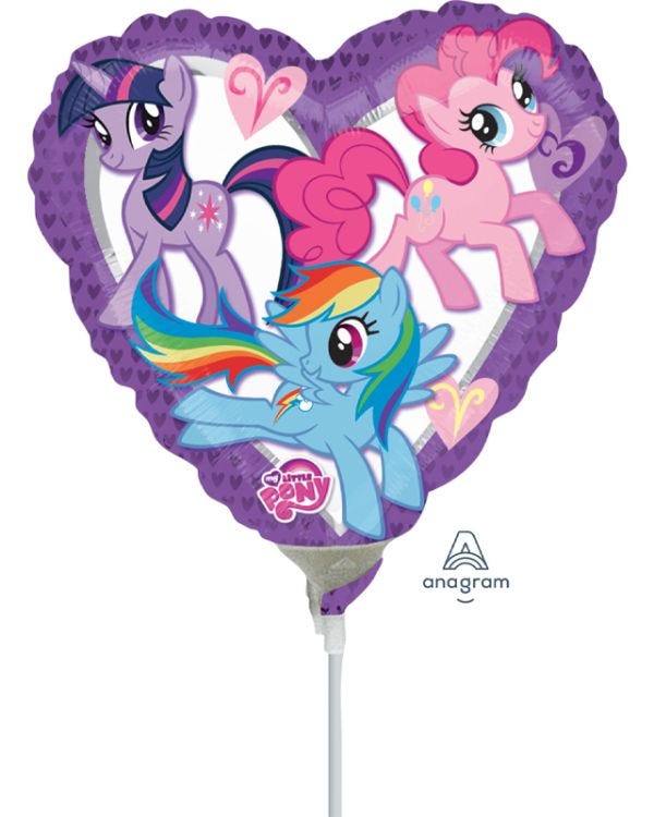 My Little Pony Balloon on a Stick - 9&quot; Foil