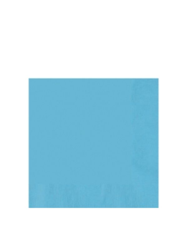 Caribbean Blue Paper Napkins - 25cm (20pk)