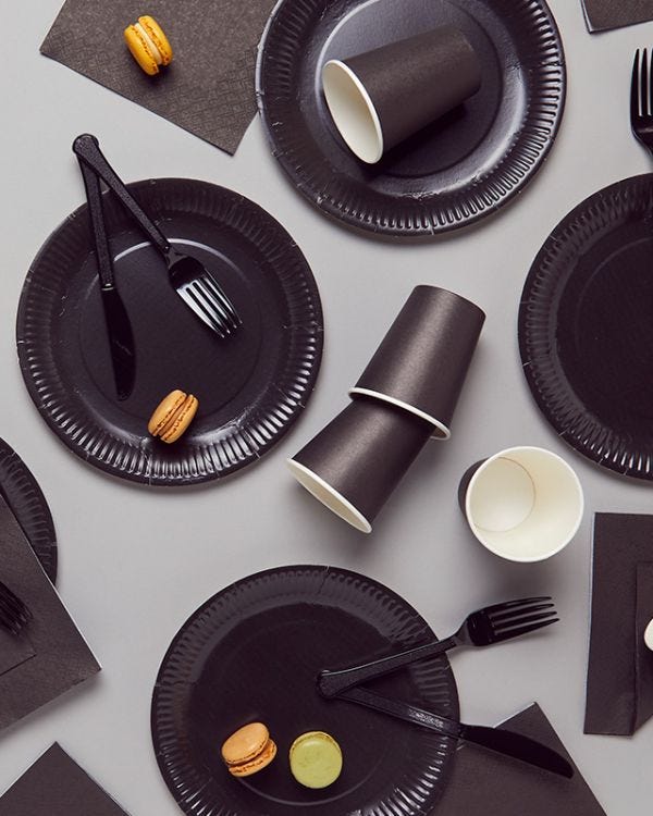 Black Party Tableware