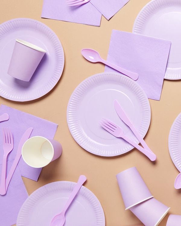 Lavender Party Tableware