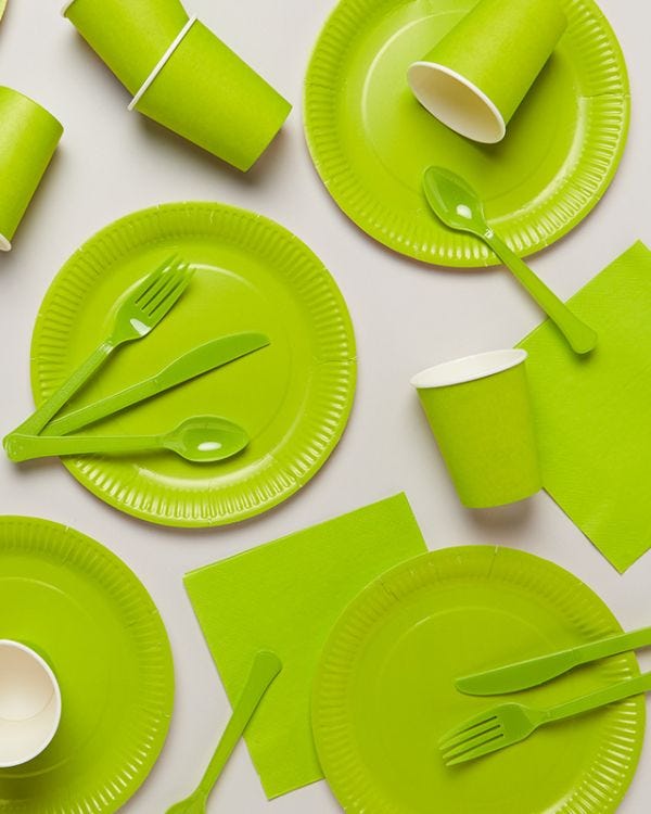 Lime Green Party Tableware