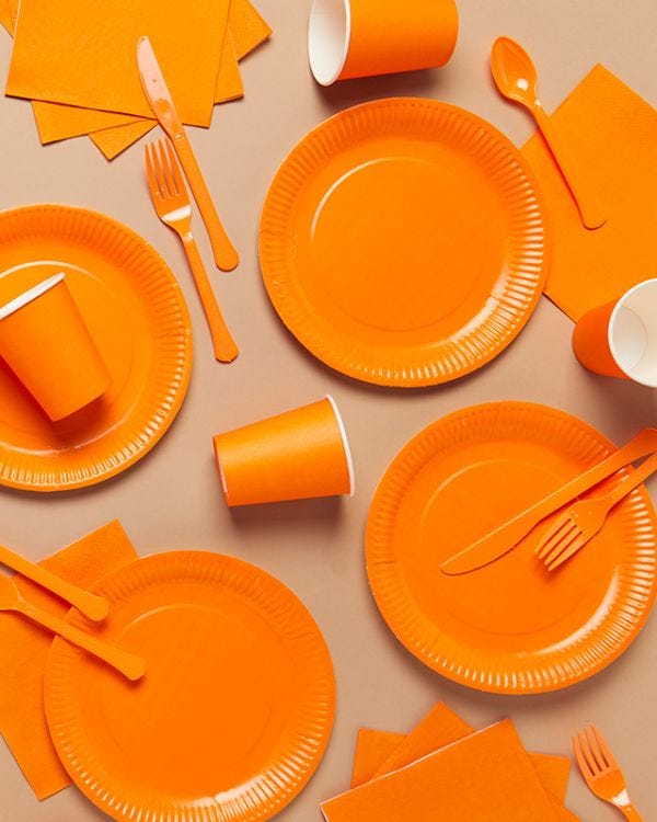 Orange Party Tableware