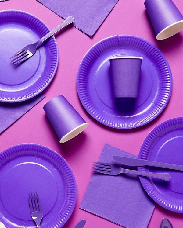 Purple Party Tableware