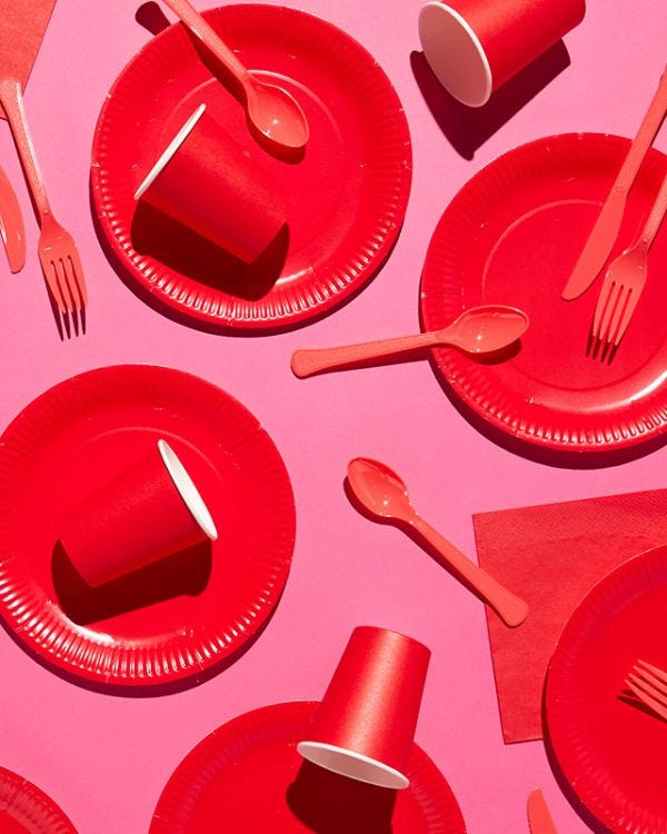 Red Party Tableware