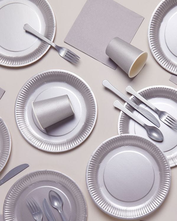 Silver Party Tableware