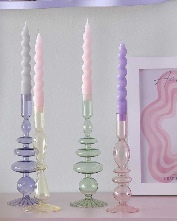 Pastel Wave Pastel Swirl Candles (3pk)