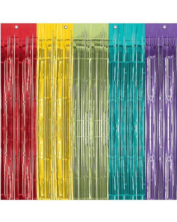 Rainbow Foil Door Curtain - 91cm x 243cm