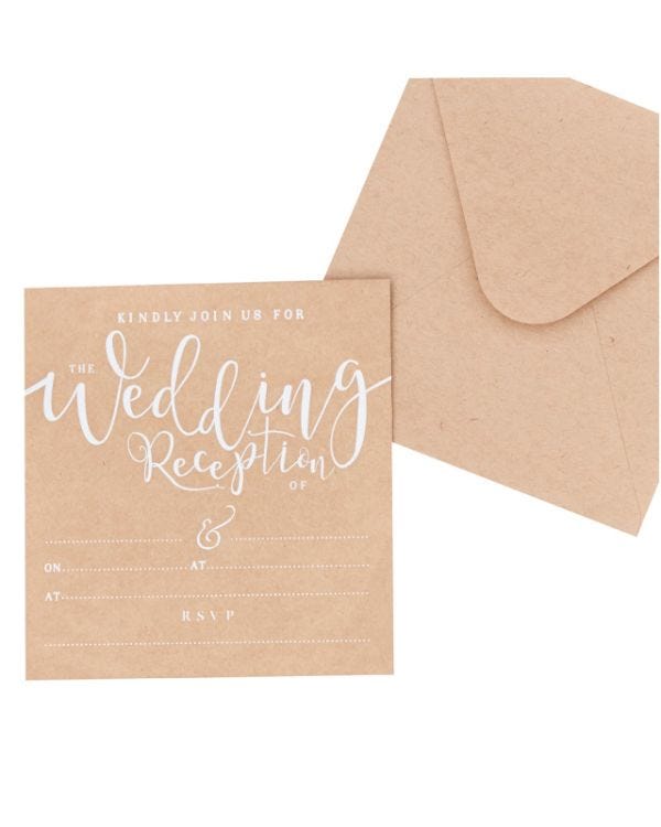 Rustic Country Wedding Reception Invitations