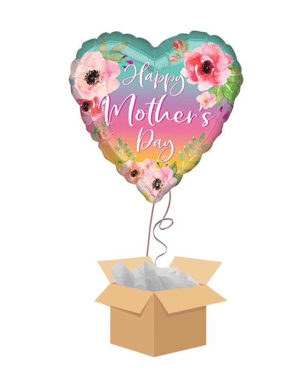 Ombre Flowers Mother&#039;s Day Balloon - Delivered Inflated
