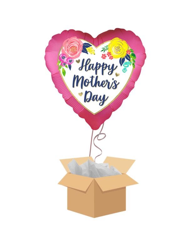 Pink Watercolour Mother&#039;s Day Balloon - Delivered Inflated