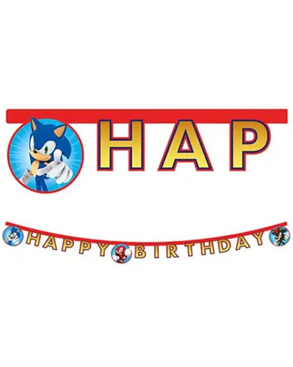Sonic Speed &#039;Happy Birthday&#039; Letter Banner