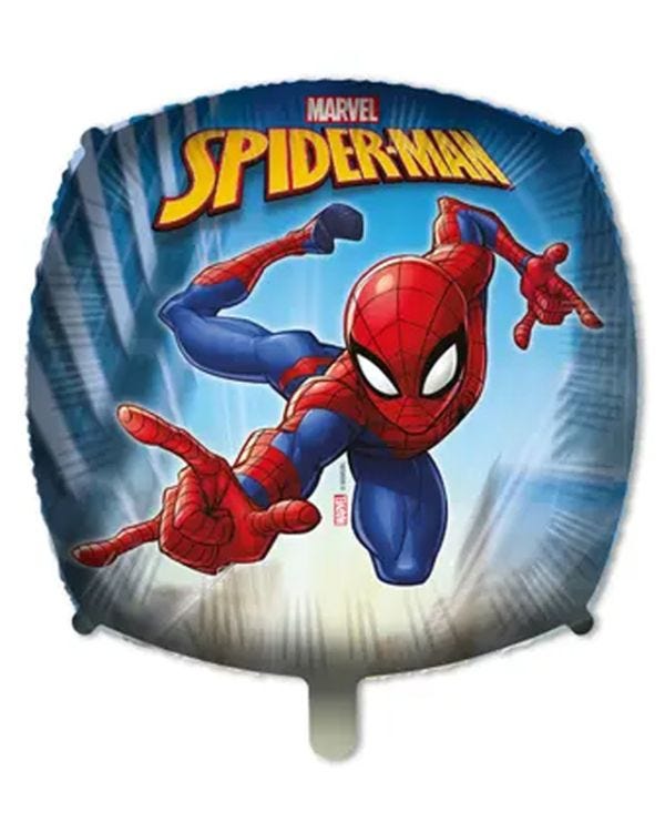 Spiderman 18&quot; Square Foil Balloon with String &amp; Weight
