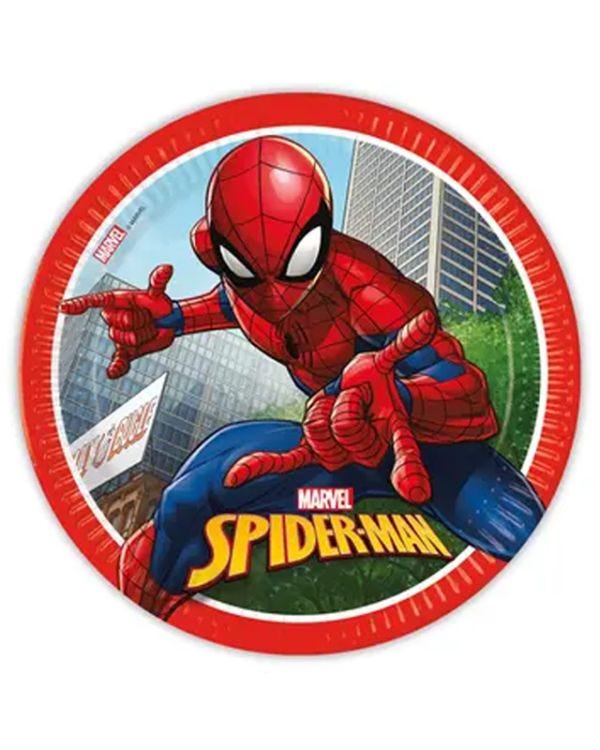 Spiderman Crime Fighter Paper Plates - 23cm (8pk)