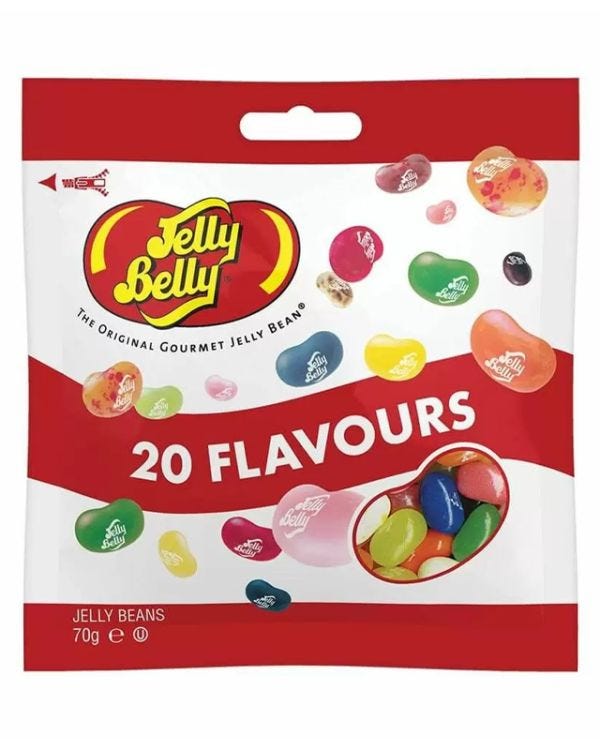 Jelly Belly 20 Assorted Flavour Mix Jelly Beans Bag - 70g