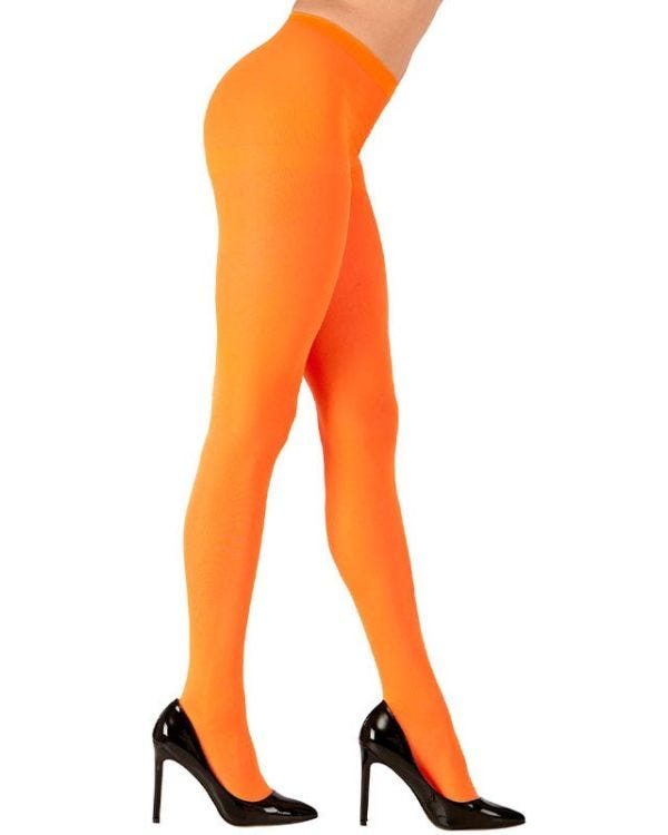 Neon Orange Tights - Adult