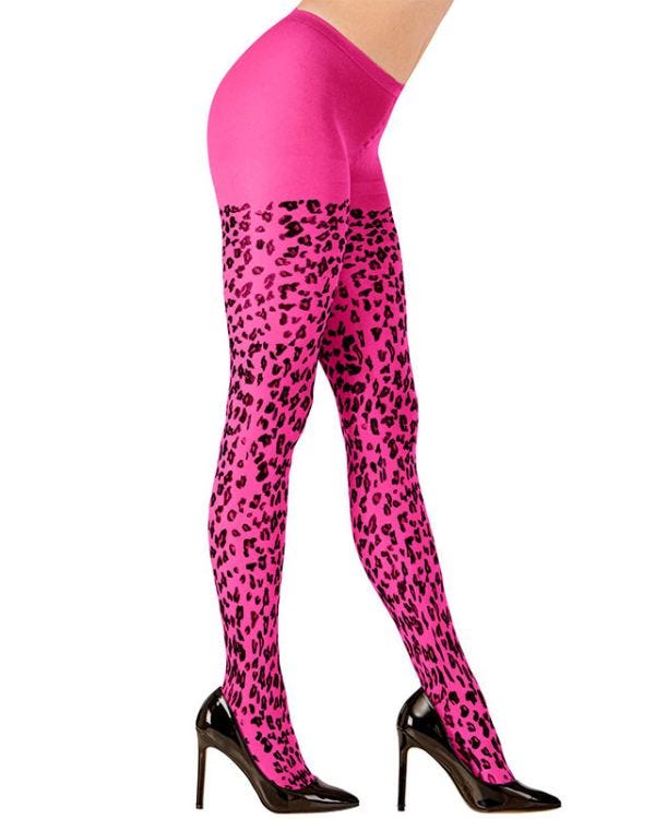 Pink Leopard Tights - 0ne Size