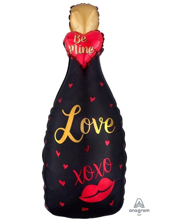 Bubbly Love Supershape Balloon - 14&quot; x 35&quot; Foil