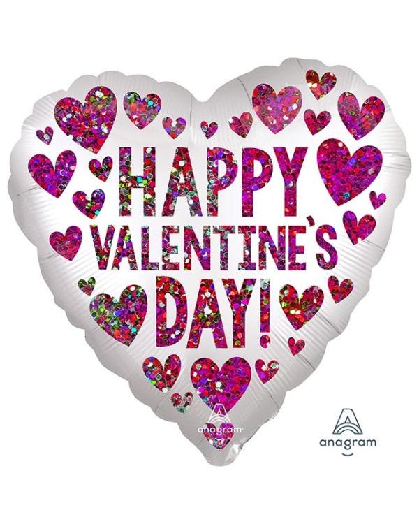 Happy Valentine&#039;s Day Sequins Balloon - 18&quot; Foil