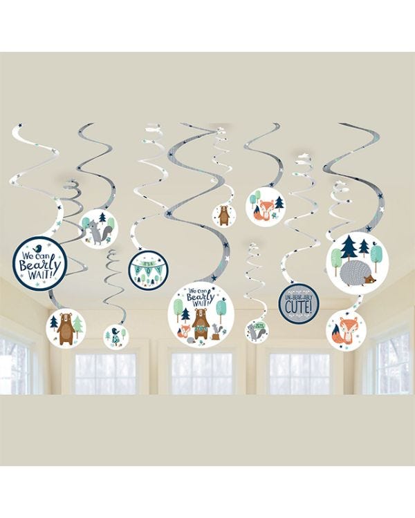 Bearly Wait Hanging Swirls Decorations (12pk)