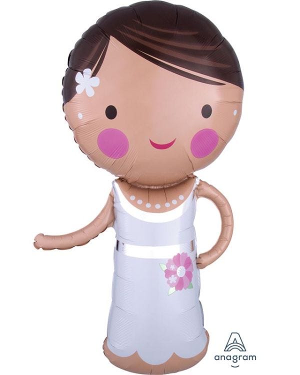 Lovely Bride Supershape Balloon - 19&quot; x 40&quot; Foil