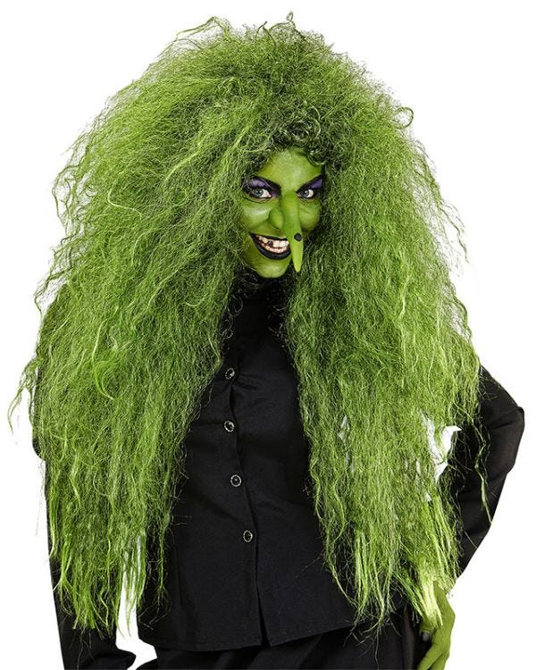 Green Witch Wig
