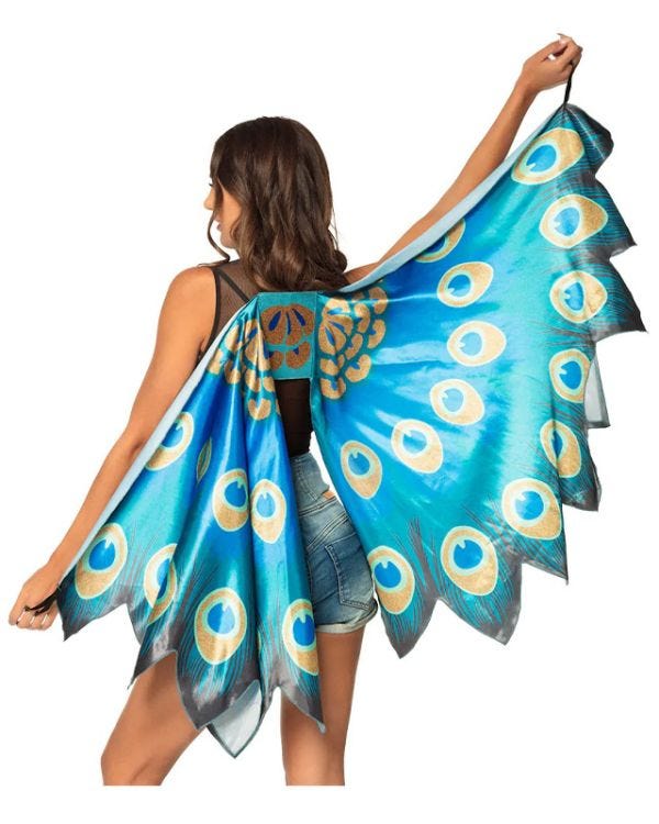 Peacock Wings - 115 x 155cm