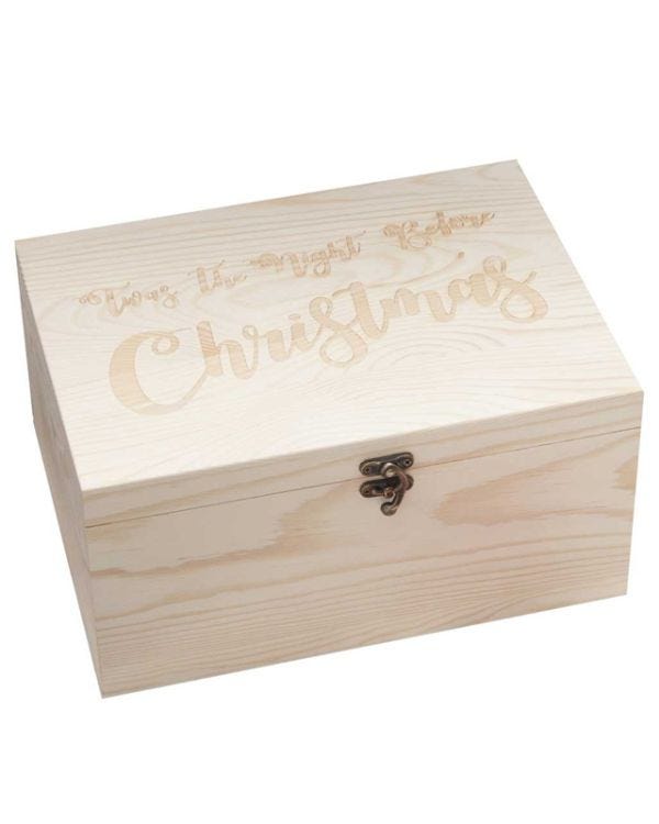 Wooden Christmas Eve Box - 28cm