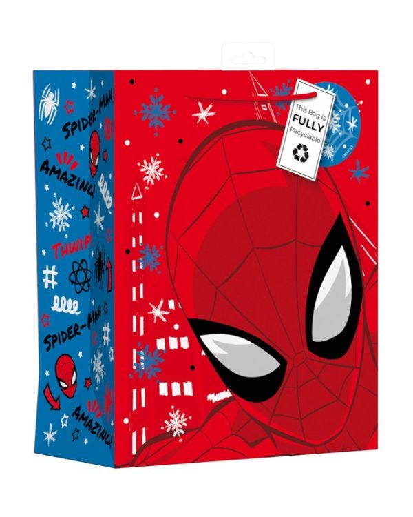Spiderman Large Gift Bag - 33cm x 26cm