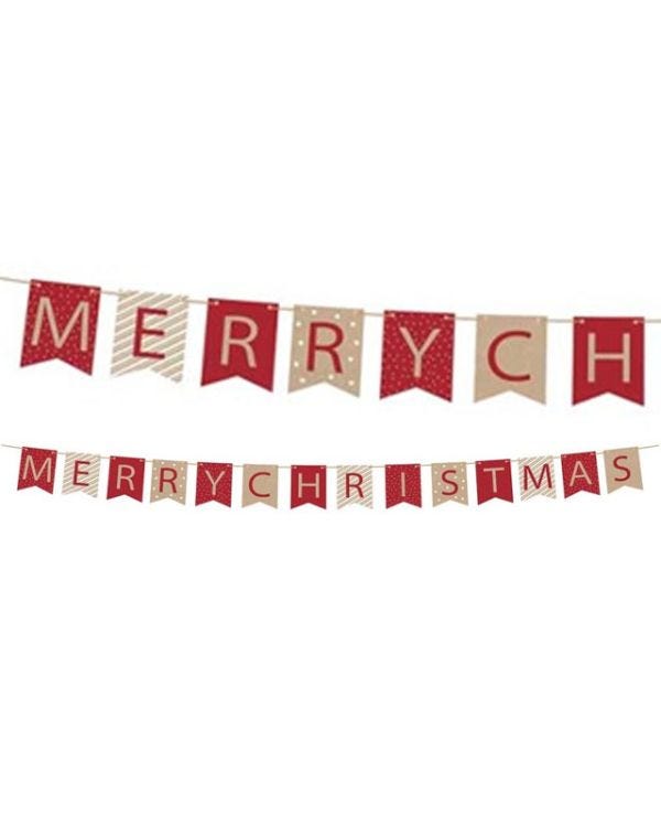Merry Christmas Paper Bunting - 2.4m