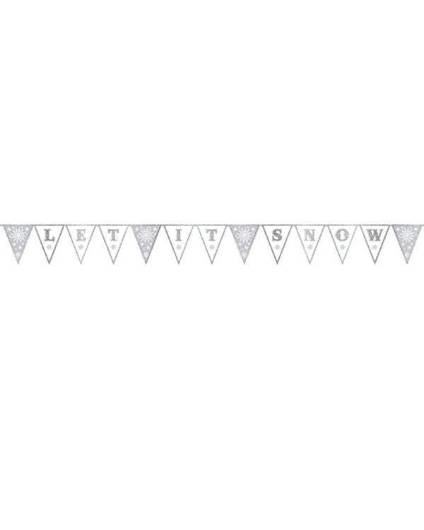 Let it Snow Pennant Bunting - 3.6m