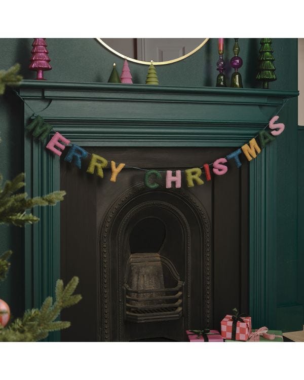 Felt Bunting - Merry Christmas - Multicoloured